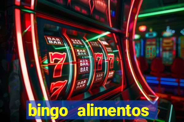 bingo alimentos para imprimir